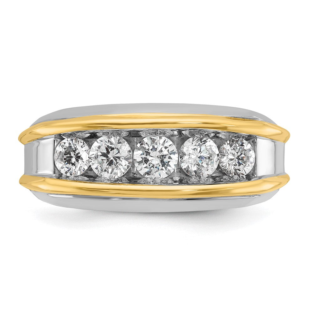 14k Two-tone Two Tone 1 Ct. Lab Grown Diamond VS/SI+ G+ Men's Ring