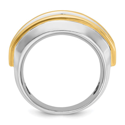14k Two-tone Two Tone 2 Ct. Lab Grown Diamond VS/SI+ G+ Men's Ring