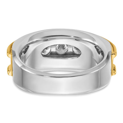 14k Two-tone Two Tone 2 Ct. Lab Grown Diamond VS/SI+ G+ Men's Ring