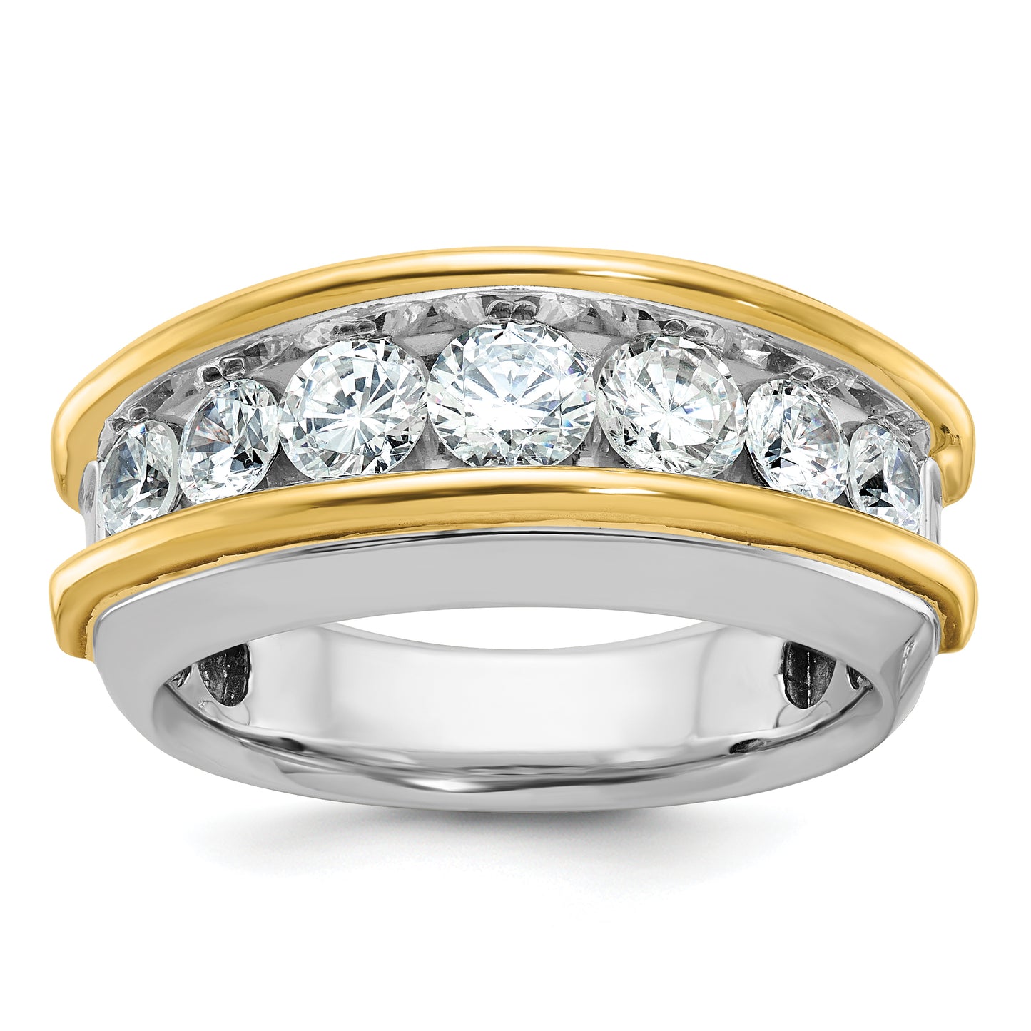 14k Two-tone Two Tone 2 Ct. Lab Grown Diamond VS/SI+ G+ Men's Ring