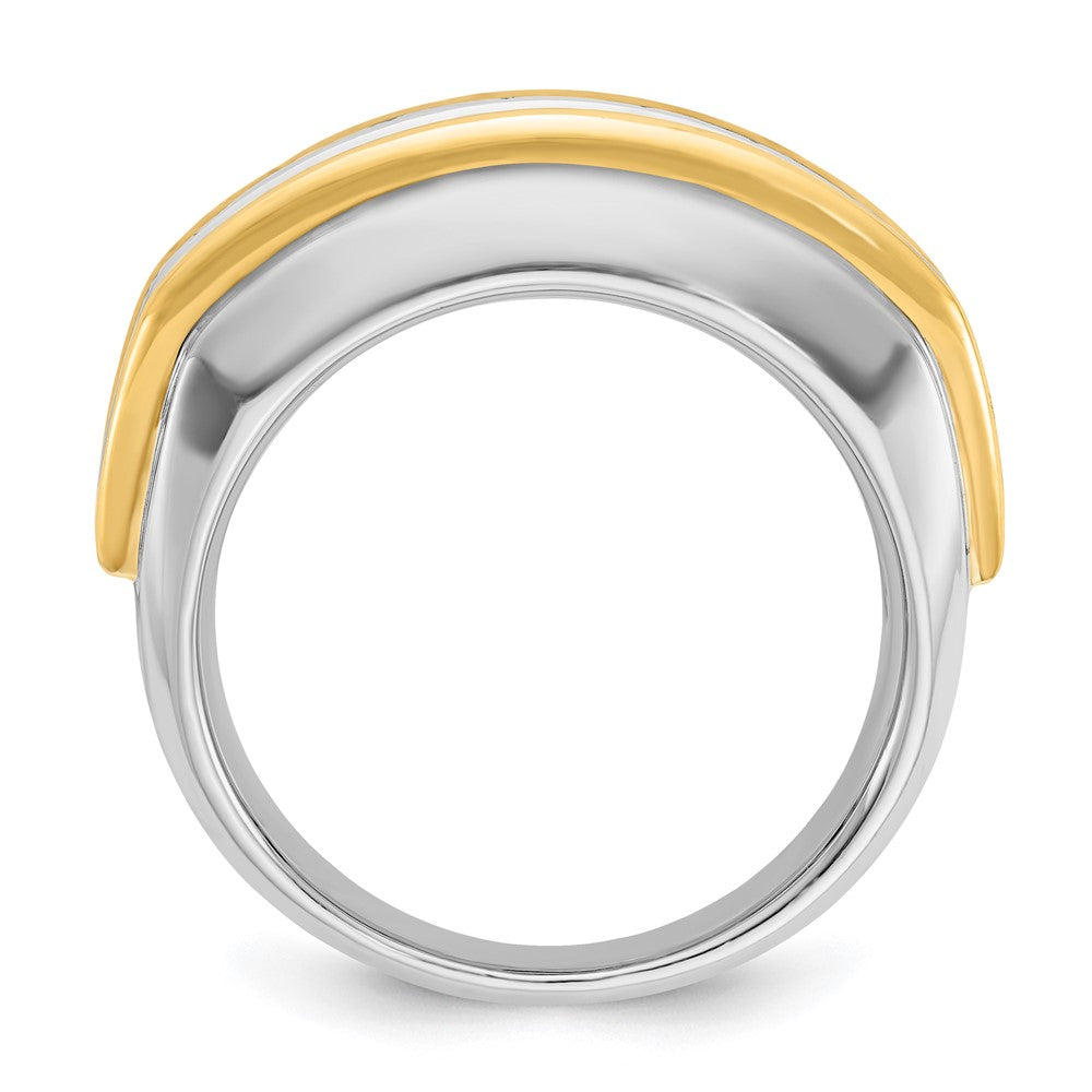 14k Two-tone Two Tone 1 1/2 Ct. Lab Grown Diamond VS/SI+ G+ Men's Ring