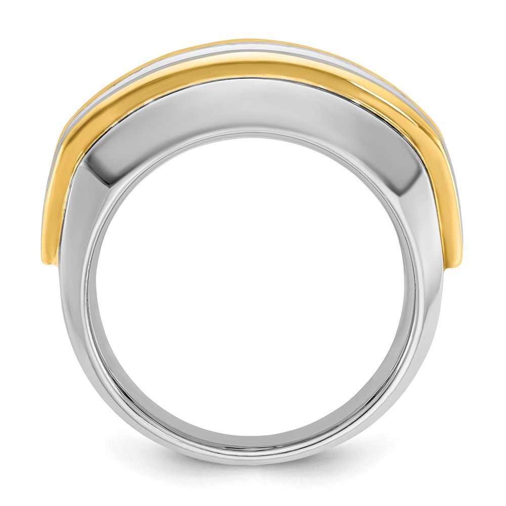 14k Two-tone Two Tone 2 Ct. Lab Grown Diamond VS/SI+ G+ Men's Ring