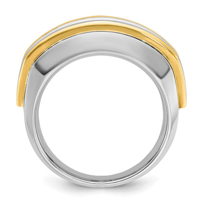 14k Two-tone Two Tone 2 Ct. Lab Grown Diamond VS/SI+ G+ Men's Ring