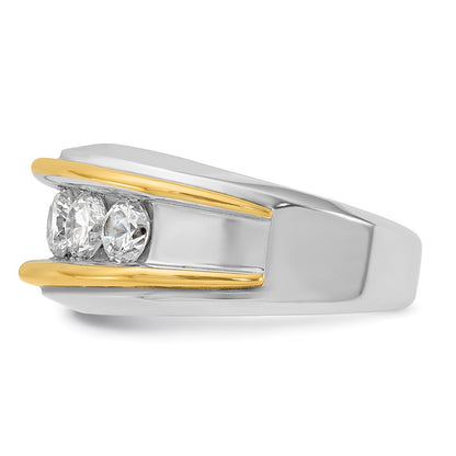 14k Two-tone Two Tone 2 Ct. Lab Grown Diamond VS/SI+ G+ Men's Ring