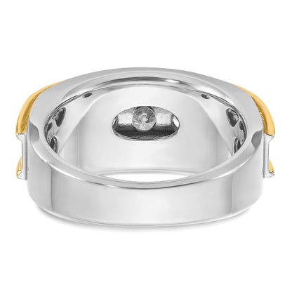 14k Two-tone Two Tone 2 Ct. Lab Grown Diamond VS/SI+ G+ Men's Ring