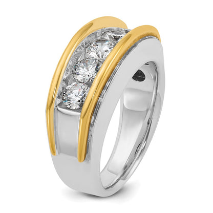 14k Two-tone Two Tone 2 Ct. Lab Grown Diamond VS/SI+ G+ Men's Ring