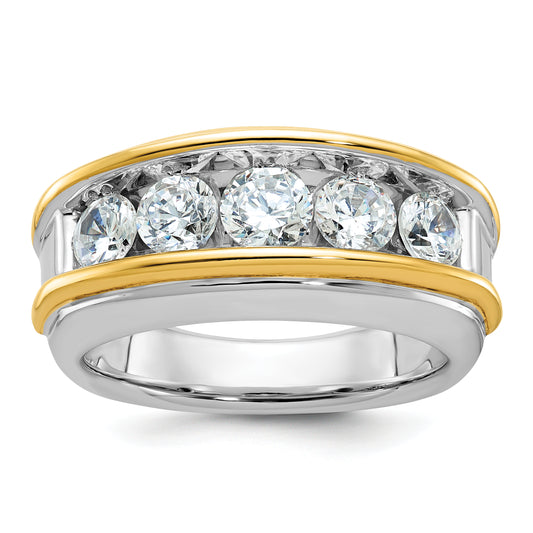 14k Two-tone Two Tone 2 Ct. Lab Grown Diamond VS/SI+ G+ Men's Ring