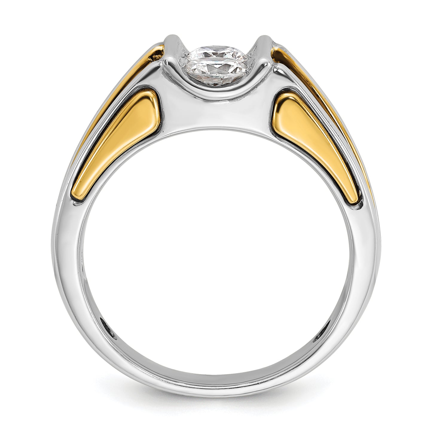 14k Two-Tone 3/4 Ct. Lab Grown Diamond VS/SI+ G+ Men's Ring