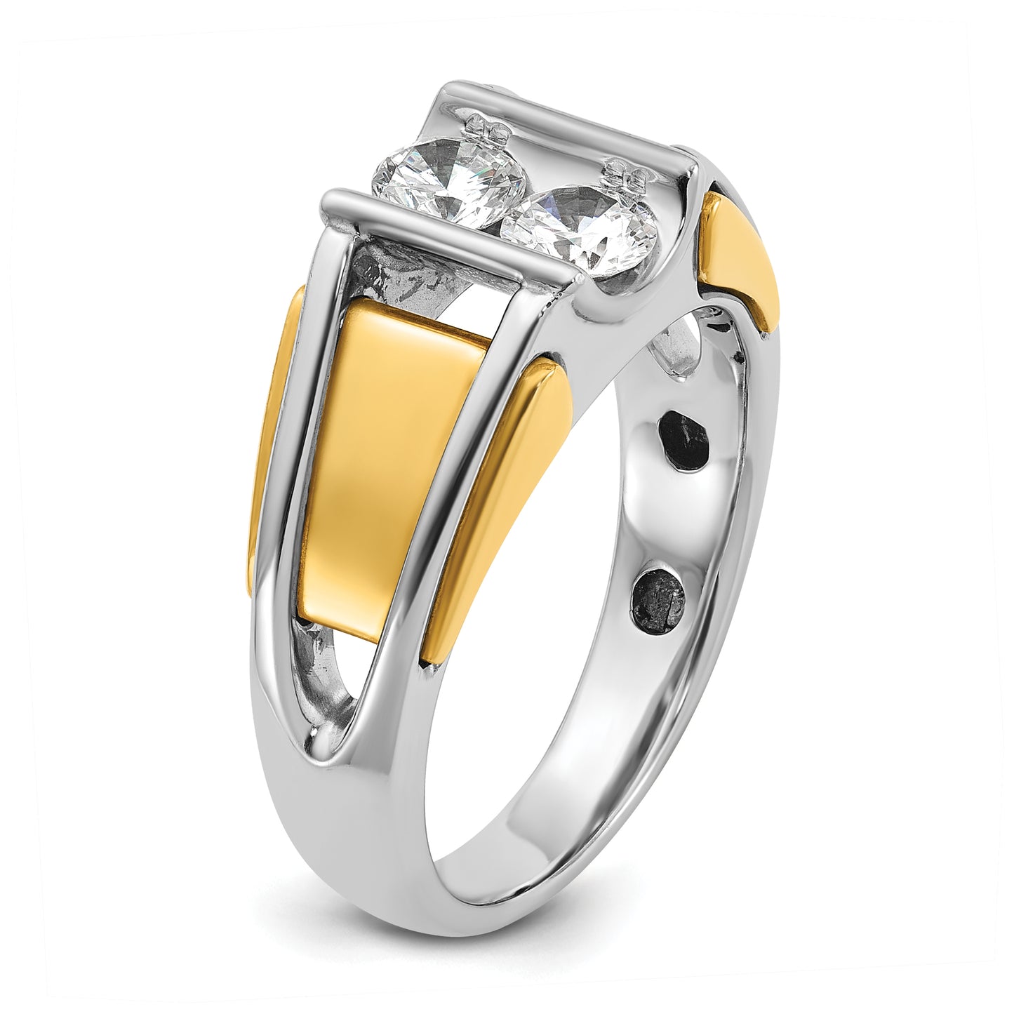 14k Two-Tone 3/4 Ct. Lab Grown Diamond VS/SI+ G+ Men's Ring