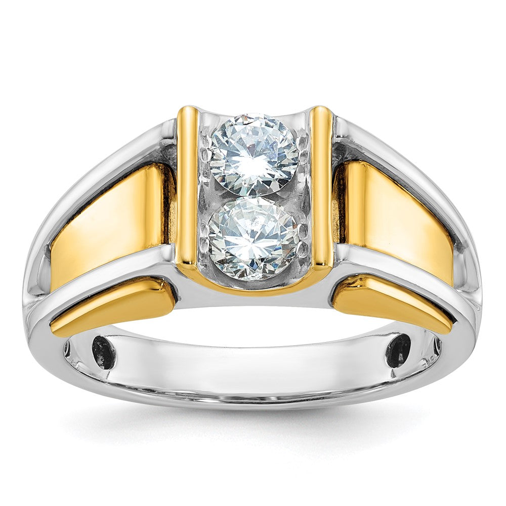 14k Two-Tone 3/4 Ct. Lab Grown Diamond VS/SI+ G+ Complete Men's Ring