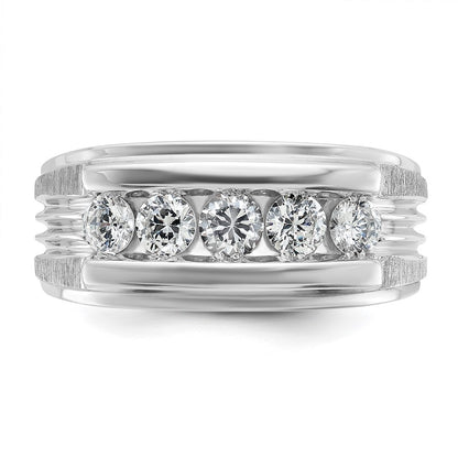 14k White Gold 1 Ct. Lab Grown Diamond VS/SI+ G+ Men's Ring