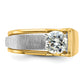 14k Two-tone Two Tone 1 1/4 Ct. Lab Grown Diamond VS/SI+ G+ Polished and Brushed Men's Ring