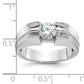 14k White Gold 1 Ct. Lab Grown Diamond VS/SI+ G+ Men's Ring