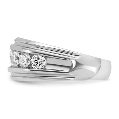14k White Gold 1 3/4 Ct. Lab Grown Diamond VS/SI+ G+ Five Stone Men's Ring