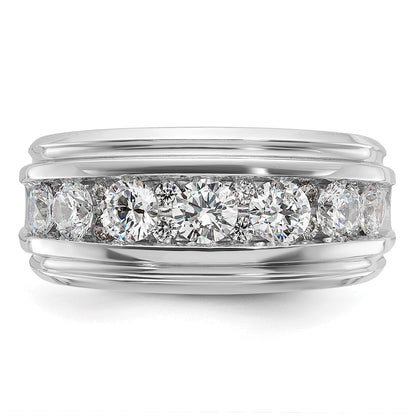 14k White Gold 1 3/4 Ct. Lab Grown Diamond VS/SI+ G+ Five Stone Men's Ring