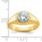 14k Yellow Gold 1 Ct. Lab Grown Diamond VS/SI+ G+ Round Men's Ring