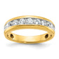 14k Yellow & Rhodium with White 1 1/2 Ct. Lab Grown Diamond VS/SI+ G+ Seven Stone Polished Men's Ring