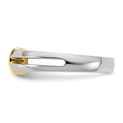 14K Two Tone Ibgoodman 1/2 Carat Lab Grown Diamond Vs/Si+ G+ Complete Men'S Wedding Band