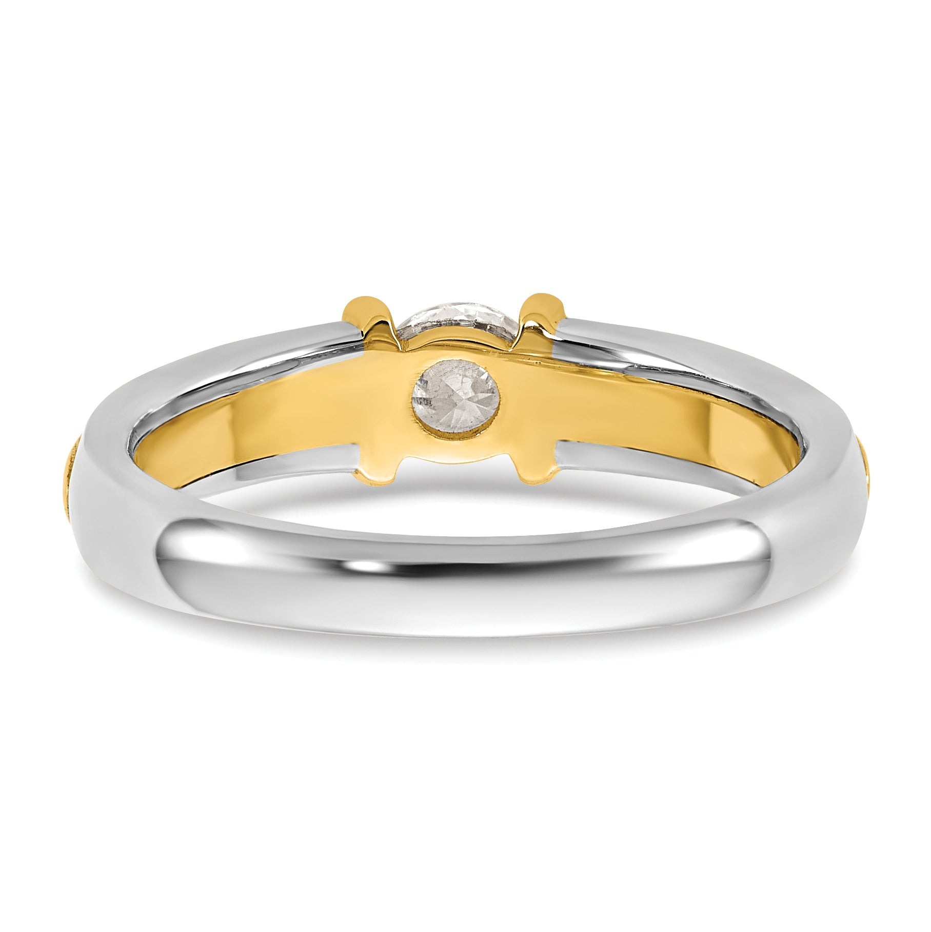 14K Two Tone Ibgoodman 1/3 Carat Lab Grown Diamond Vs/Si+ G+ Complete Ladies Wedding Band