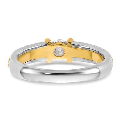 14K Two Tone Ibgoodman 1/3 Carat Lab Grown Diamond Vs/Si+ G+ Complete Ladies Wedding Band
