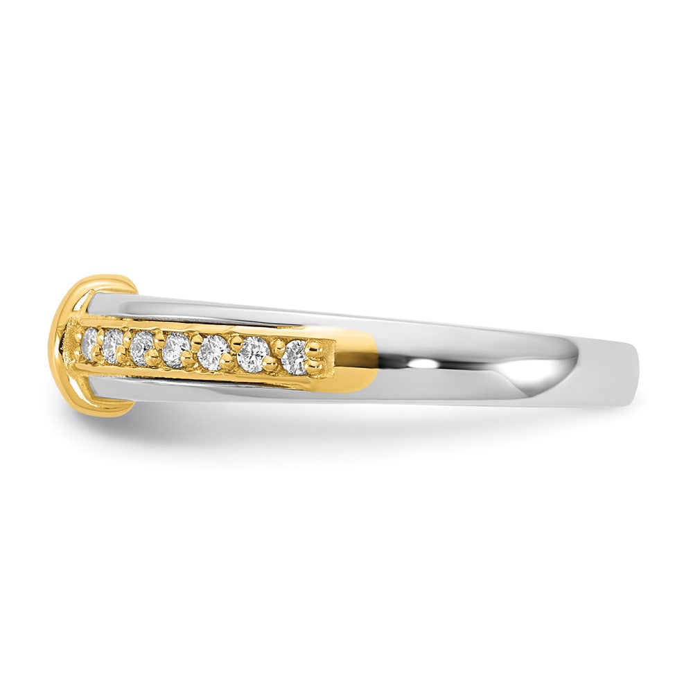 14K Two Tone Ibgoodman 1/2 Carat Lab Grown Diamond Vs/Si+ G+ Complete Ladies Wedding Band
