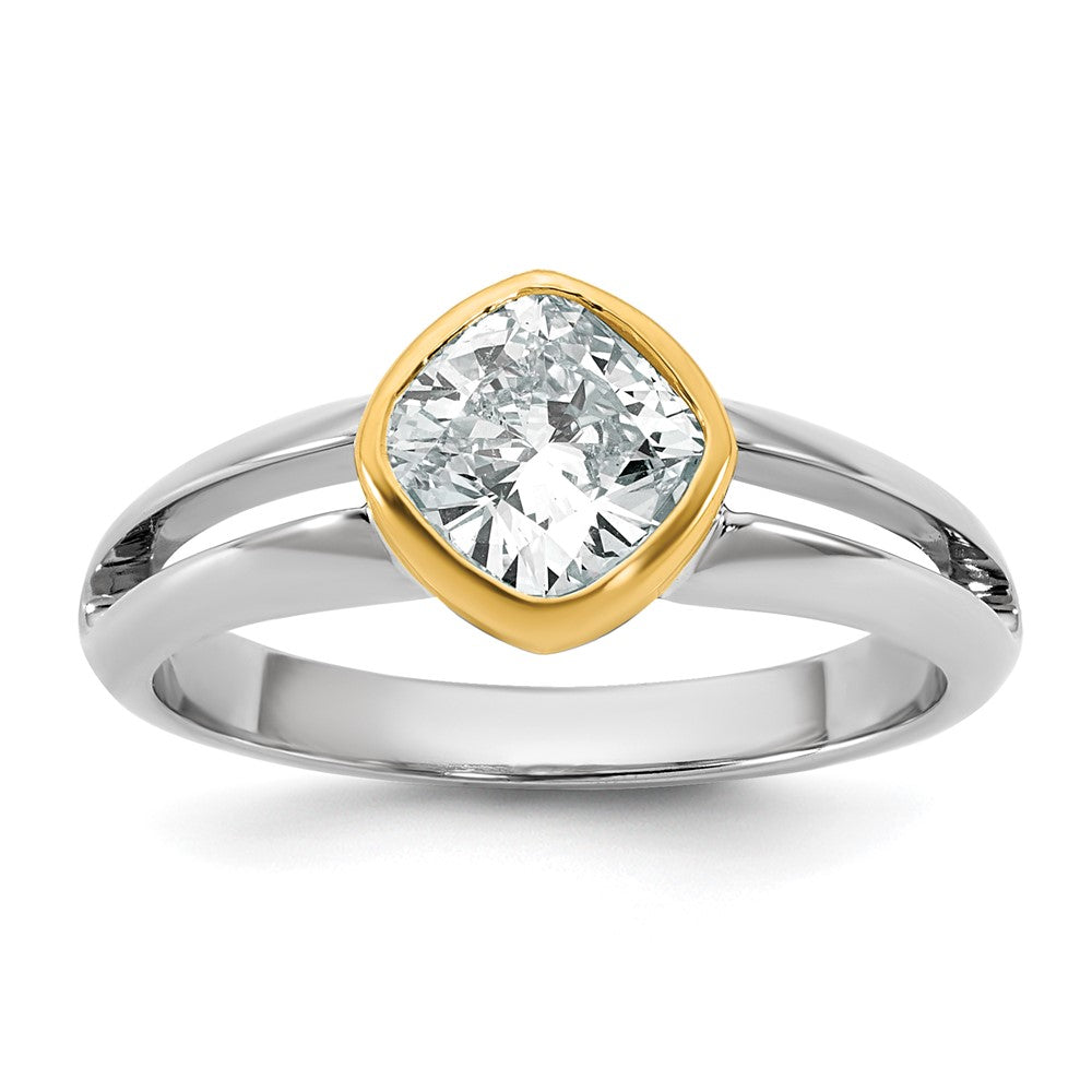 14K Two Tone Ibgoodman 1 Carat Lab Grown Diamond Vs/Si+ G+ Complete Ladies Wedding Band