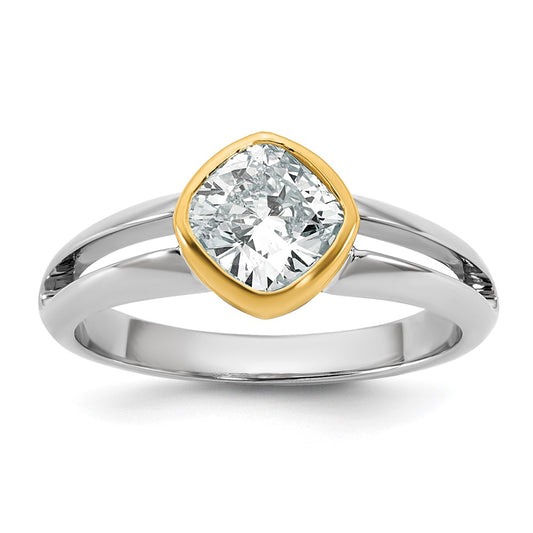 14K Two Tone Ibgoodman 1 Carat Lab Grown Diamond Vs/Si+ G+ Complete Ladies Wedding Band