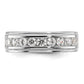 14k White Gold 1 Ct. Lab Grown Diamond VS/SI+ G+ Polished and Miligrain Eleven Stone Men's Ring