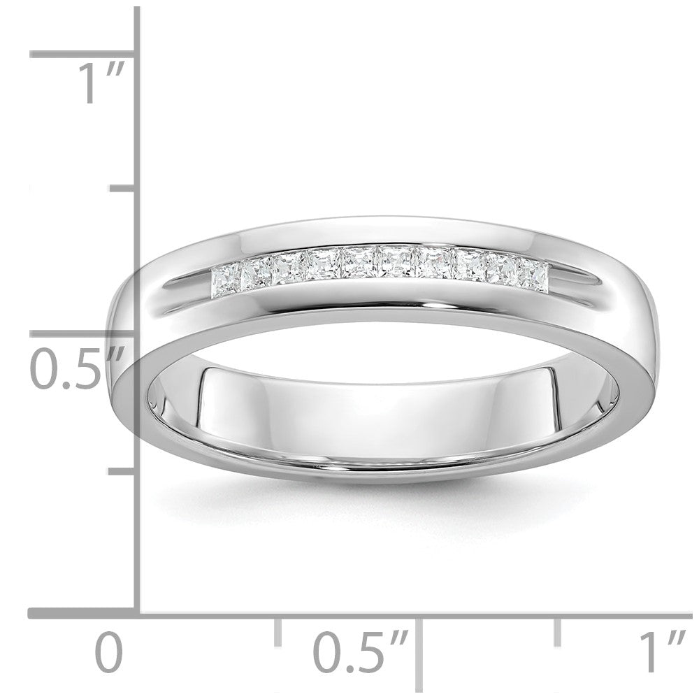 14k White Gold Men's 1/4 carat Diamond Complete Ring