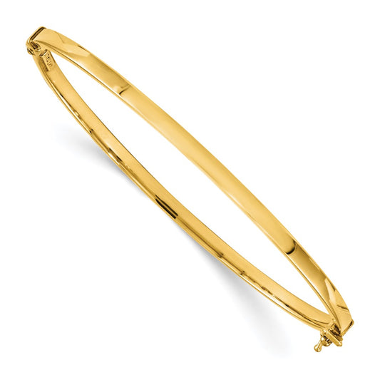 14K Yellow Gold Polished Hinged Bangle