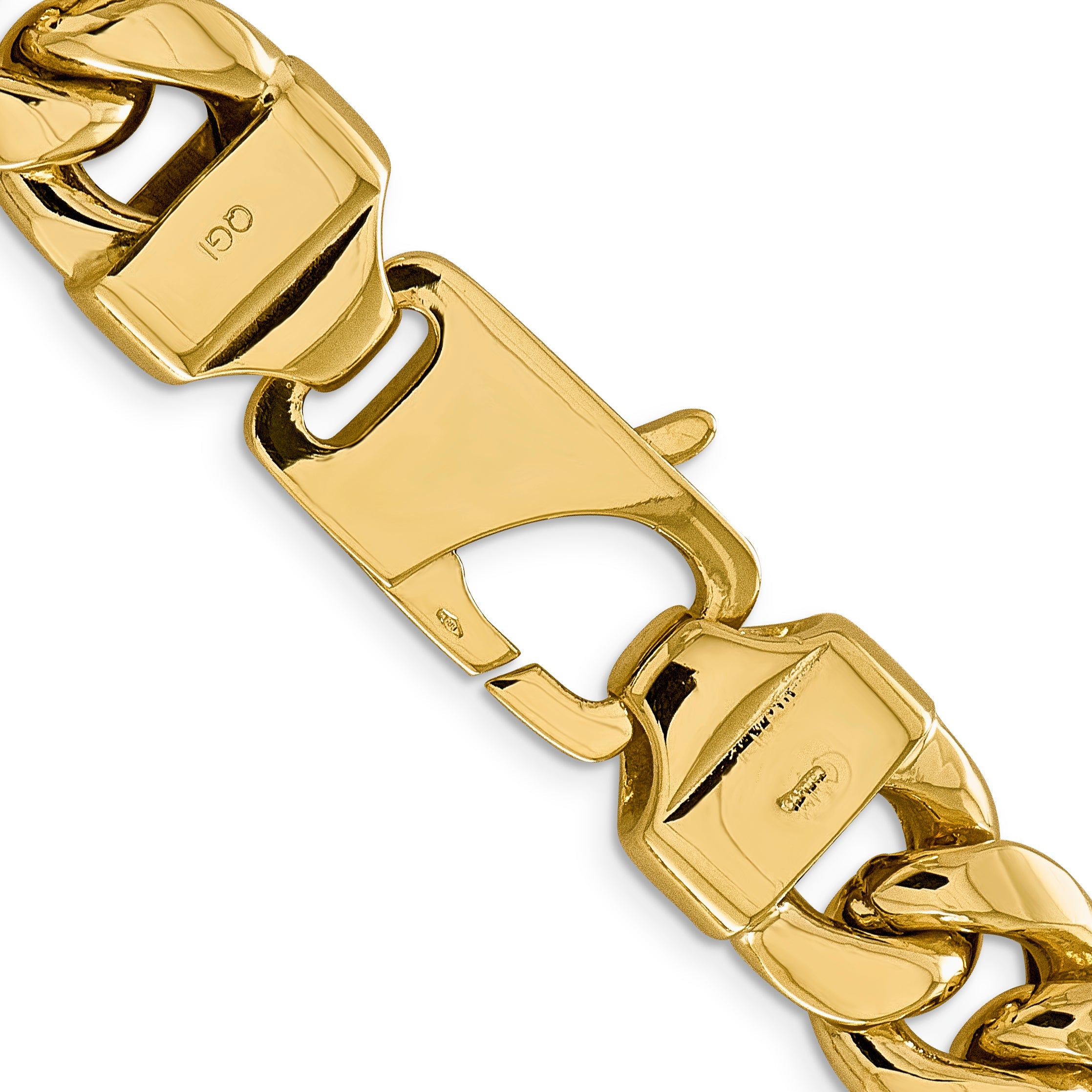 14K Yellow Gold 24 Inch 15mm Semi-Solid Miami Cuban With Lobster Clasp Chain Necklace
