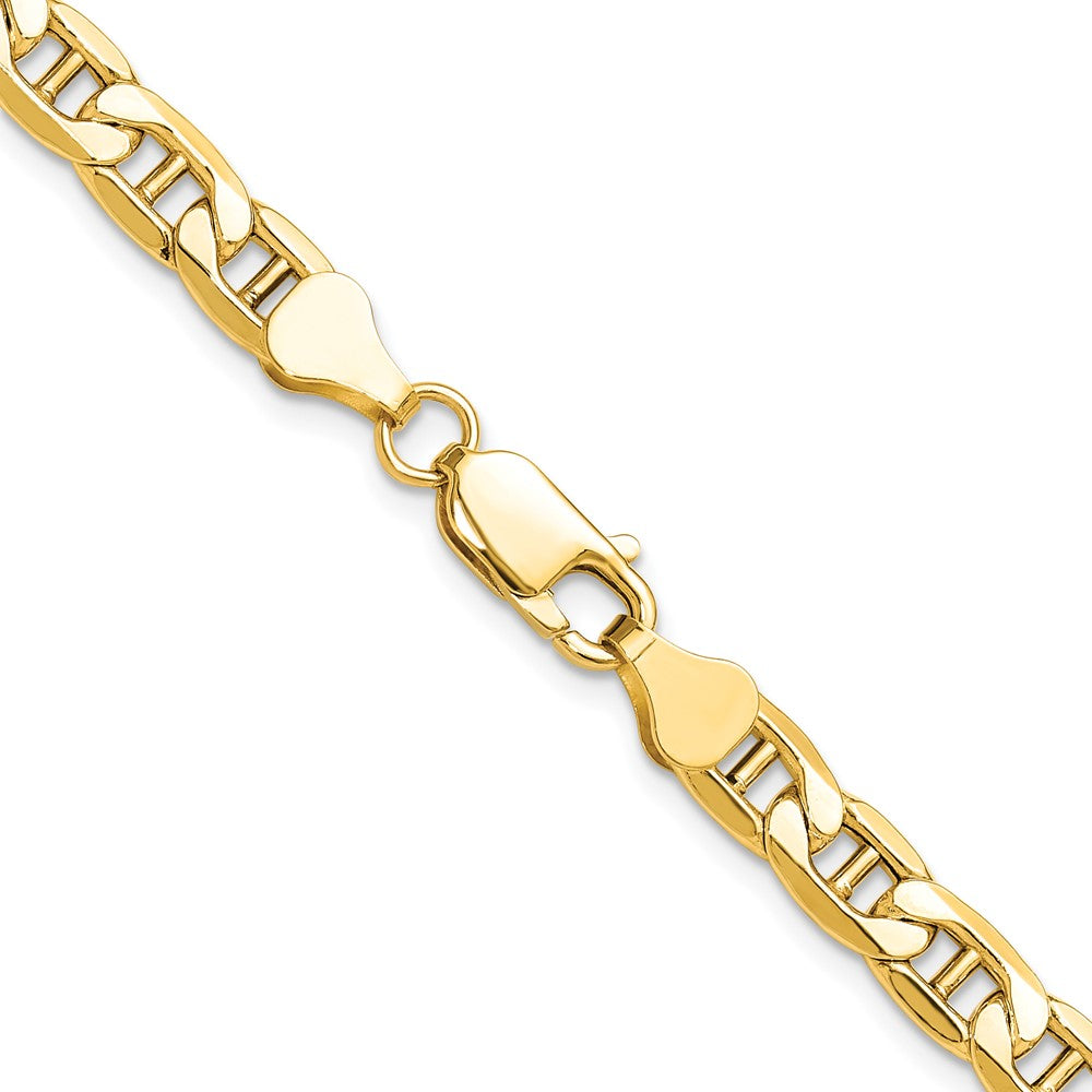 22 Inch 14K Yellow Gold 6.25mm Semi-Solid Anchor Chain Necklace