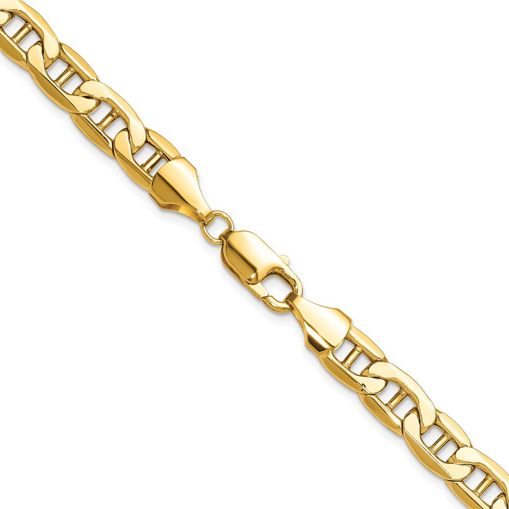 26 Inch 14K Yellow Gold 8.25mm Semi-Solid Anchor Chain Necklace