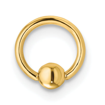 14K Yellow Gold 18 Gauge Cartilage Hoop