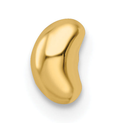 14K Yellow Gold 18 Gauge Crescent Moon Labret Stud