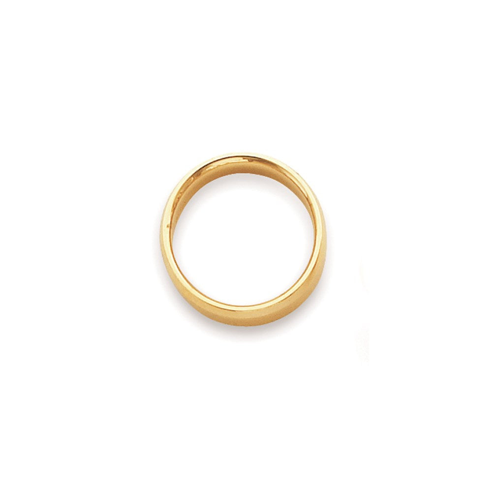 Solid 18K Yellow Gold 4mm Bevel Edge Comfort Fit Men's/Women's Wedding Band Ring Size 8.5