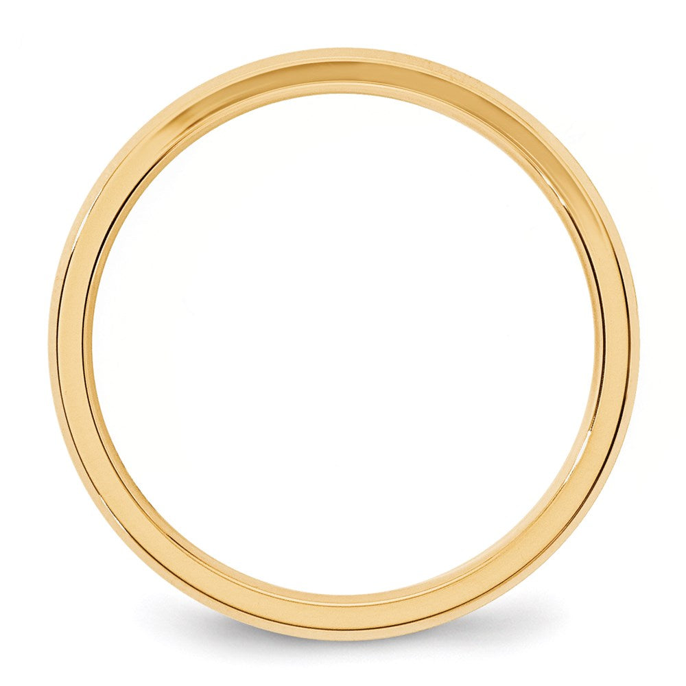 Solid 18K Yellow Gold 3mm Bevel Edge Comfort Fit Men's/Women's Wedding Band Ring Size 4