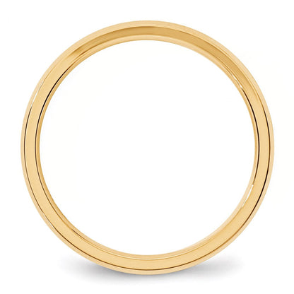 Solid 18K Yellow Gold 3mm Bevel Edge Comfort Fit Men's/Women's Wedding Band Ring Size 4