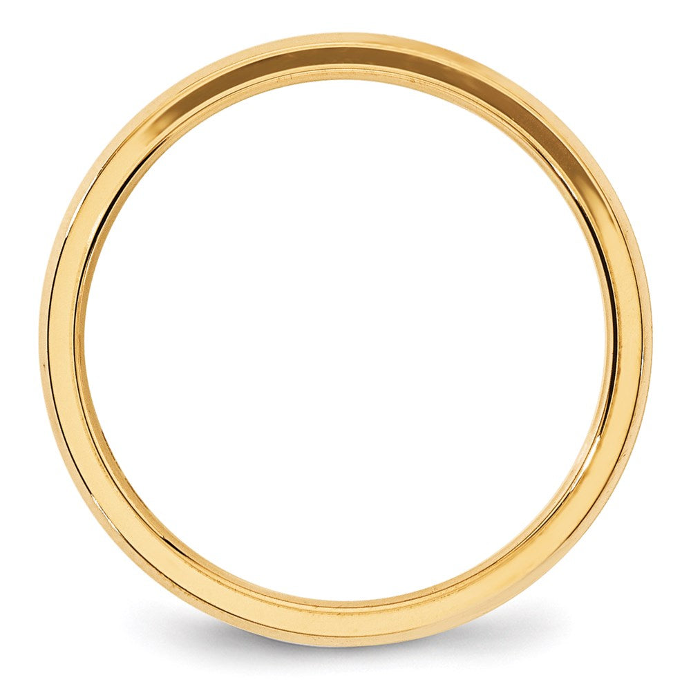 Solid 18K Yellow Gold 4mm Bevel Edge Comfort Fit Men's/Women's Wedding Band Ring Size 8.5