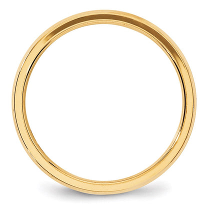 Solid 18K Yellow Gold 4mm Bevel Edge Comfort Fit Men's/Women's Wedding Band Ring Size 13.5