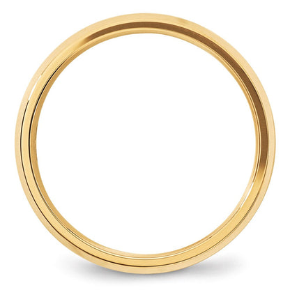 Solid 18K Yellow Gold 5mm Bevel Edge Comfort Fit Men's/Women's Wedding Band Ring Size 9