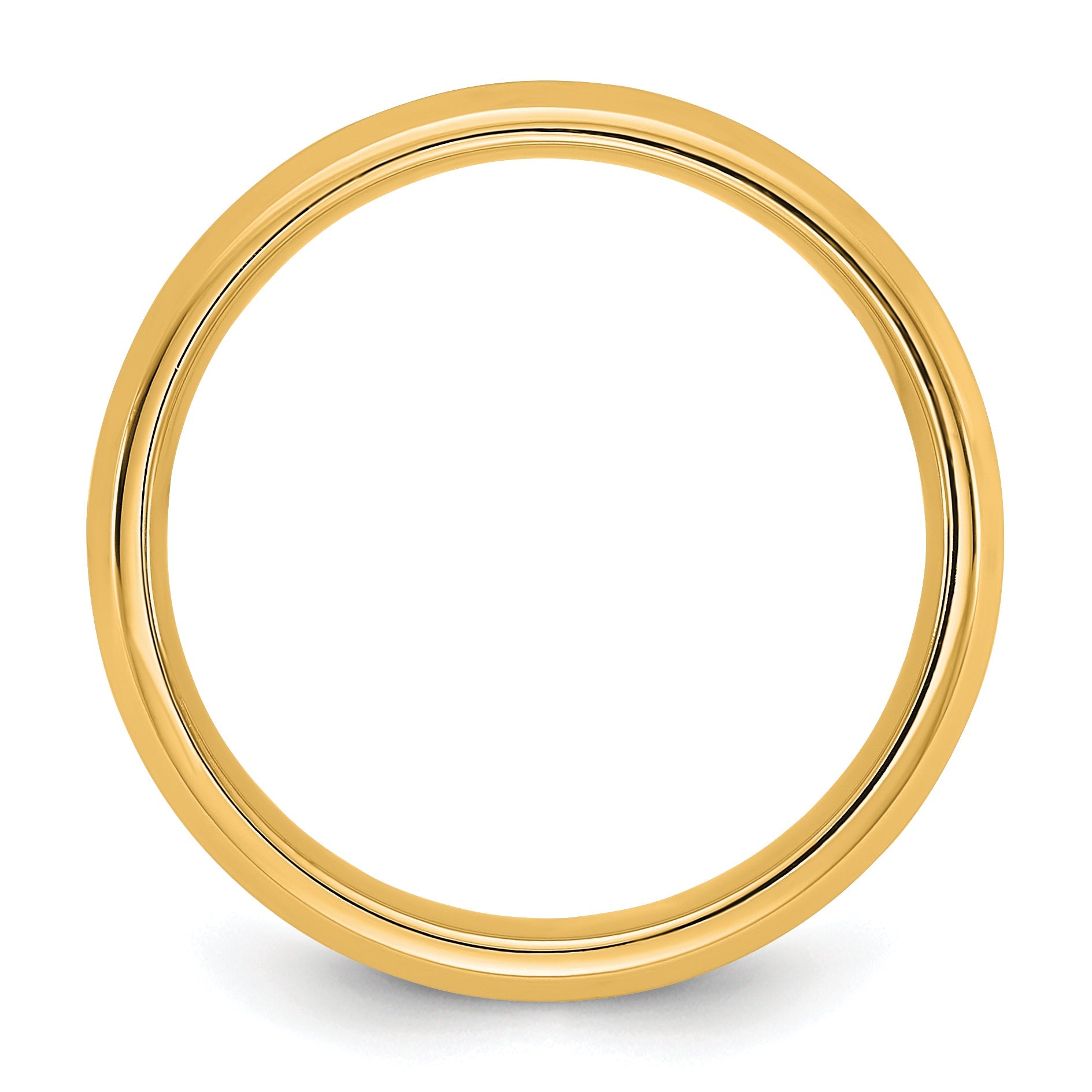 10K Yellow Gold 10Ky 5.5mm Bevel Edge Comfort Fit Band Size 6