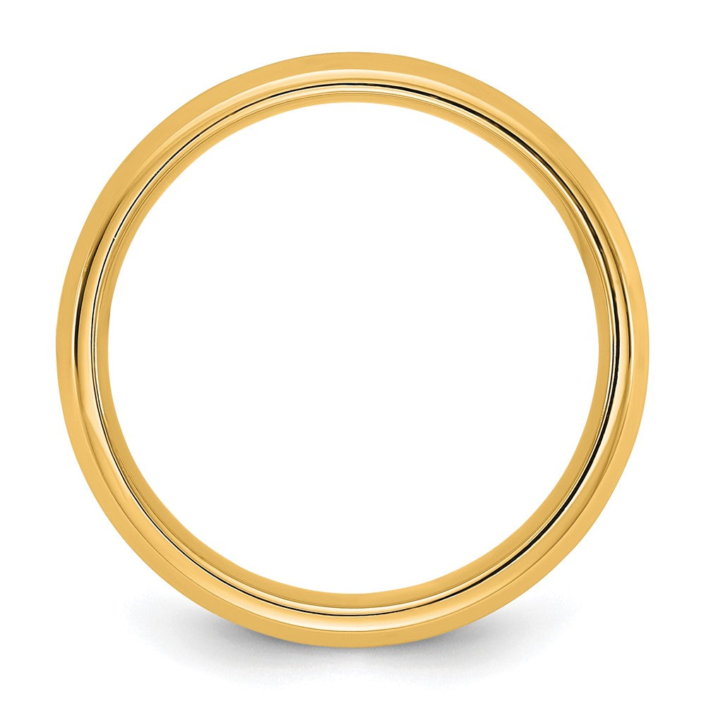 10K Yellow Gold 10Ky 5.5mm Bevel Edge Comfort Fit Band Size 7.5