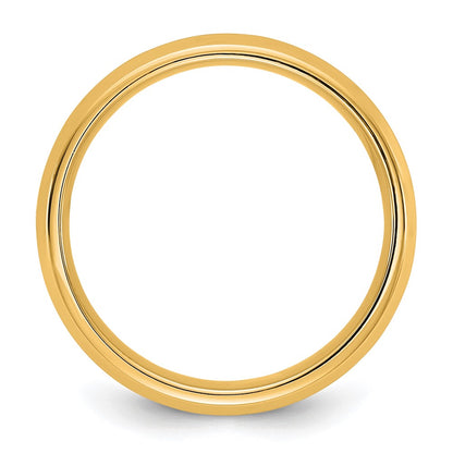 10K Yellow Gold 10Ky 5.5mm Bevel Edge Comfort Fit Band Size 7