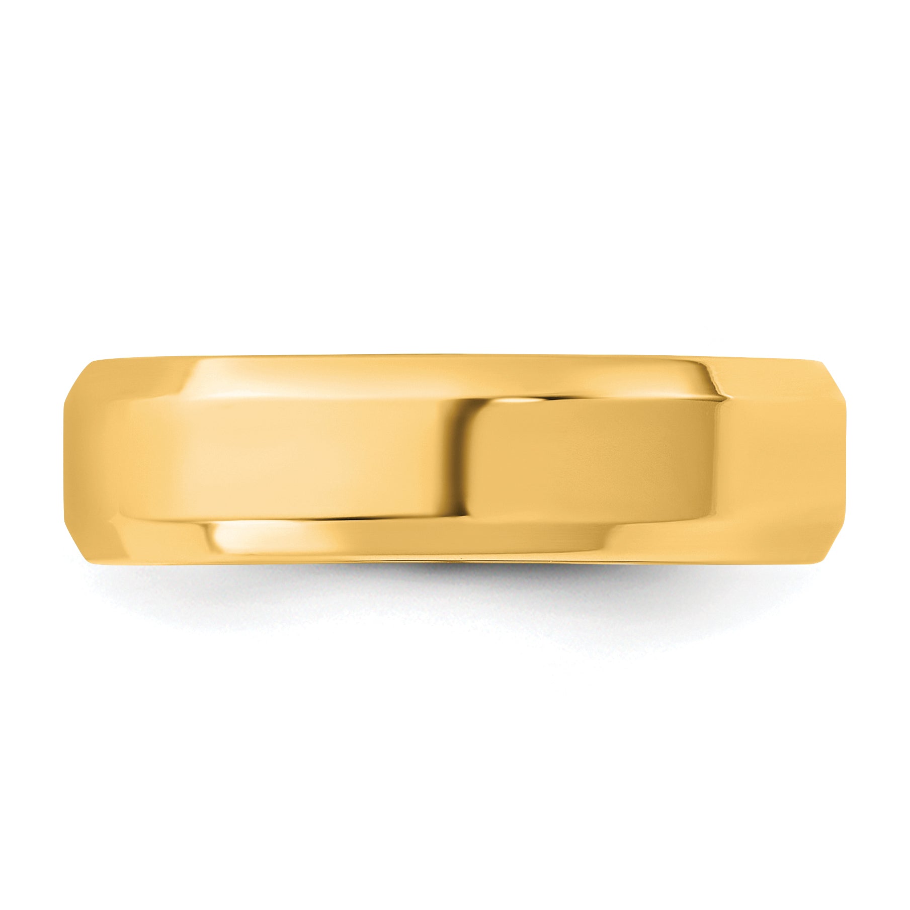 10K Yellow Gold 10Ky 5.5mm Bevel Edge Comfort Fit Band Size 6