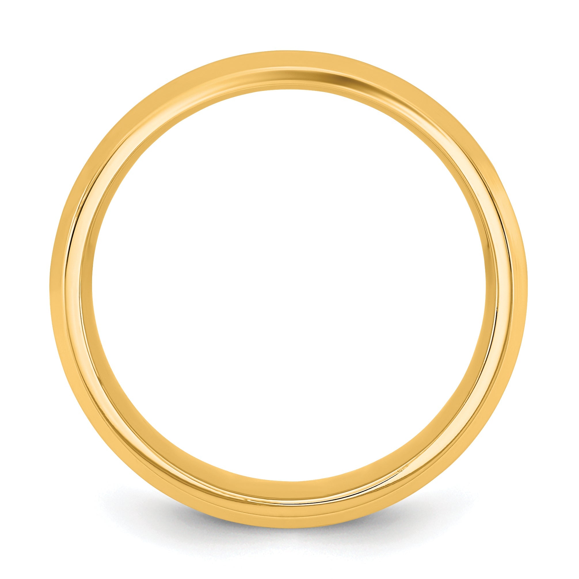 10K Yellow Gold 10Ky 6.5mm Bevel Edge Comfort Fit Band Size 9.5