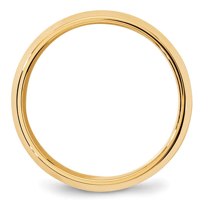 Solid 18K Yellow Gold 7mm Bevel Edge Comfort Fit Men's/Women's Wedding Band Ring Size 13.5
