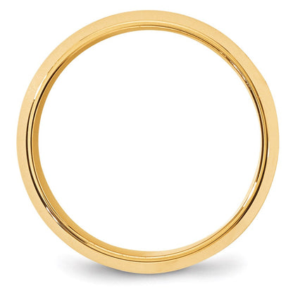 Solid 18K Yellow Gold 8mm Bevel Edge Comfort Fit Men's/Women's Wedding Band Ring Size 11.5