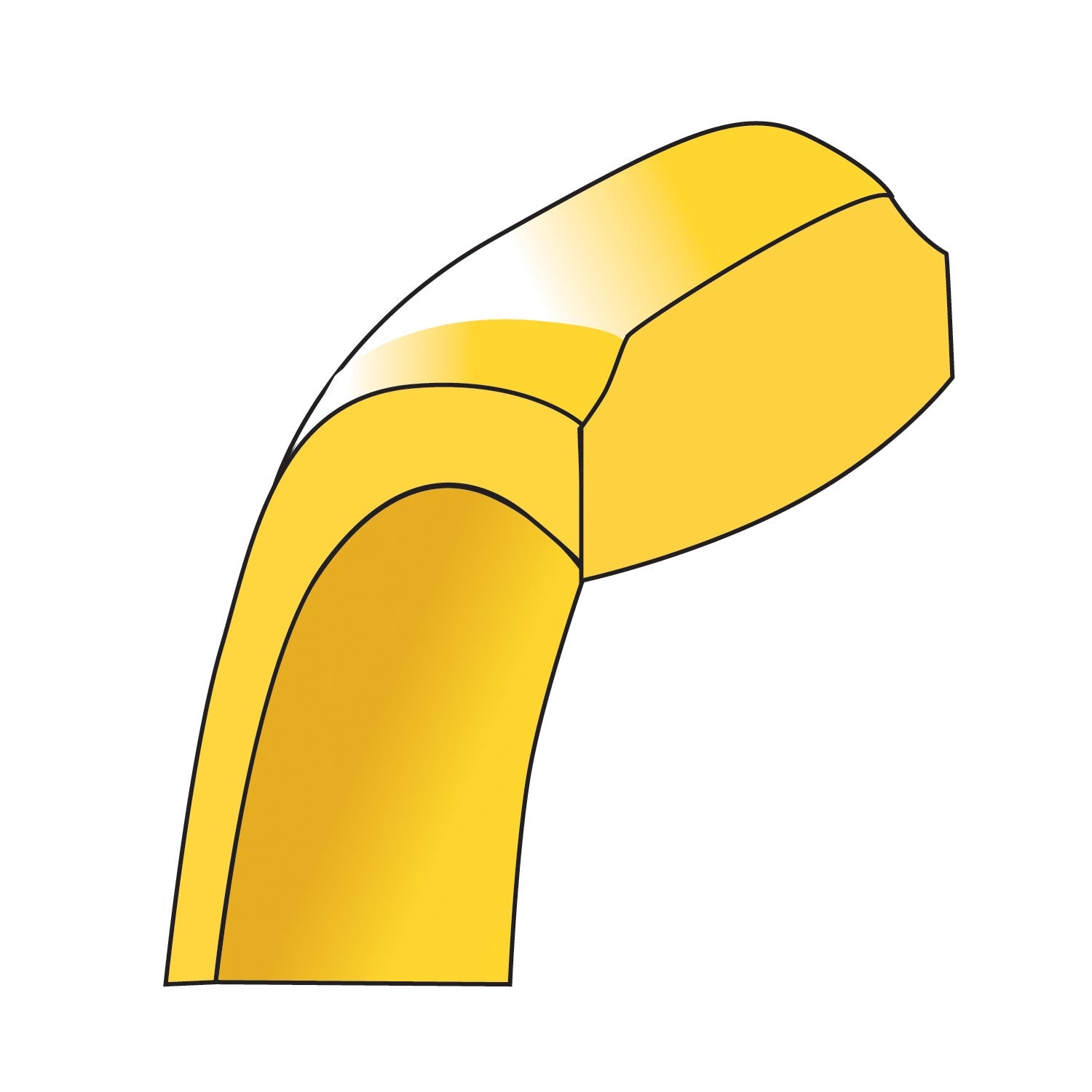 10K Yellow Gold 10Ky 6.5mm Bevel Edge Comfort Fit Band Size 14