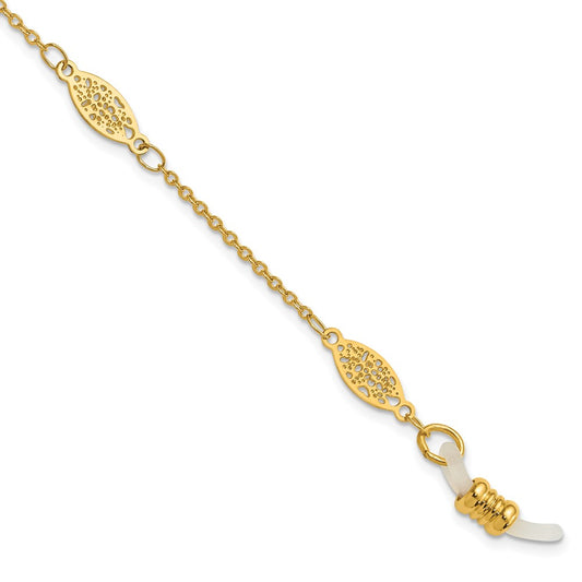 Fashion 1928 Jewelry Gold-Tone Filigree Pattern Eyeglass Holder 30 Inch Chain